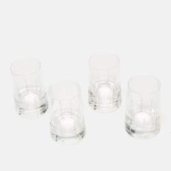 Christofle Graphik Glass Set of 4 Vodka Glasses