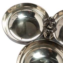Christofle Vintage Malmaison Silver Plated Triple Bowl Server