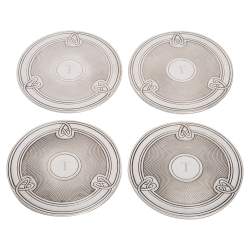 Christofle Silver Plate Celtic Knot Coasters Set