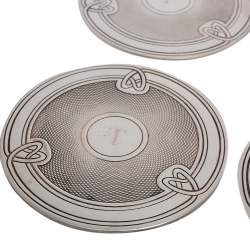 Christofle Silver Plate Celtic Knot Coasters Set
