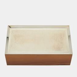 Christofle Silver Plated Metal and Wood Storage Box