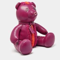 Coach Dark Fuchsia Remade Collectible Plush Teddy Bear