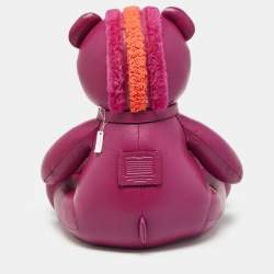 Coach Dark Fuchsia Remade Collectible Plush Teddy Bear