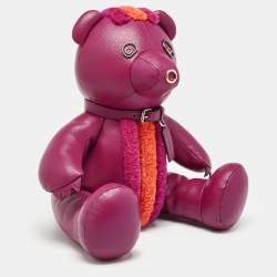 Coach Dark Fuchsia Remade Collectible Plush Teddy Bear