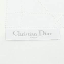 Pre Owned Dior White Linen Cannage Napkins Set 16