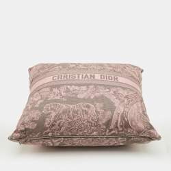 Pre Owned وسادة ديور توال دو جوي وردية (ريفييرا) مربعة