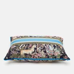 Dior Blue Embroidered Cotton Blend D-Constellation Rectangular Pillow