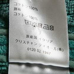 Pre Owned Dior Homme Green Logo Terry Bathrobe M