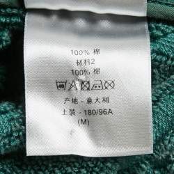 Pre Owned Dior Homme Green Logo Terry Bathrobe M