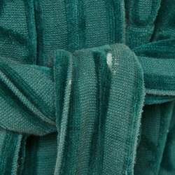 Pre Owned Dior Homme Green Logo Terry Bathrobe M