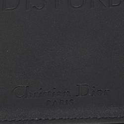 Dior Black Leather and Oblique Canvas Do Not Disturb Tag