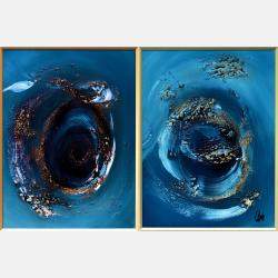 Galaxies By Edelgard Schroer, Germany,2022 (40.5 X 61)
