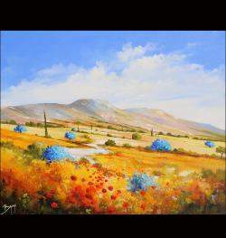 Oliviers Bleus Dans Les Alpilles By Eric Bruni, France,2022 (50 X 61)