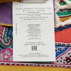 Pre Owned Etro Multicolor Paisley Print Cotton Plaid Throw
