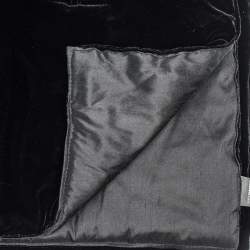 Fendi Black Logo Plaque Detail Velvet Blanket (Available For UAE Customers Only)