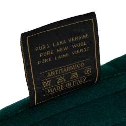 Gianni Versace Green & Yellow Medusa Pattern Wool Blanket