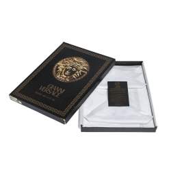 Gianni Versace Vintage White Medusa Pattern Placemat & Napkin Set
