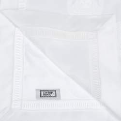 Gianni Versace Vintage White Medusa Pattern Placemat & Napkin Set