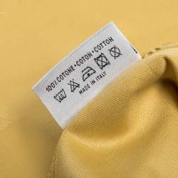 Gianni Versace Vintage Mustard Yellow Medusa Pattern Placemat & Napkin Set
