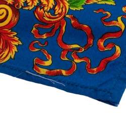 Gianni Versace Vintage Blue & Cream Baroque Print Placemat & Napkin Set