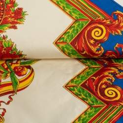 Gianni Versace Vintage Blue & Cream Baroque Print Placemat & Napkin Set