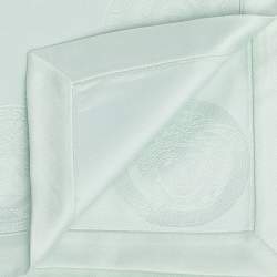 Gianni Versace Vintage Green Medusa Pattern Placemat & Napkin Set

