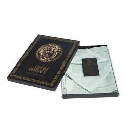 Gianni Versace Vintage Green Medusa Pattern Placemat & Napkin Set

