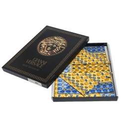 Gianni Versace Vintage Blue Sea Life Print Placemat & Napkin Set