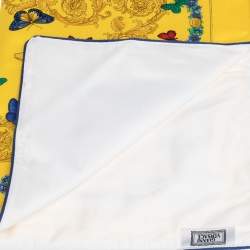 Gianni Versace Vintage Yellow Butterfly Print Placemat & Napkin Set