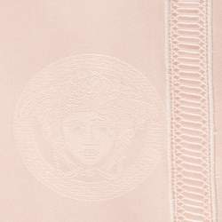 Gianni Versace Vintage Salmon Pink Medusa Pattern Placemat & Napkin Set