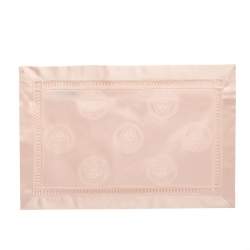 Gianni Versace Vintage Salmon Pink Medusa Pattern Placemat & Napkin Set