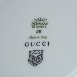 Pre Owned Gucci Black/White Herbarium Hand and Ring Mug 