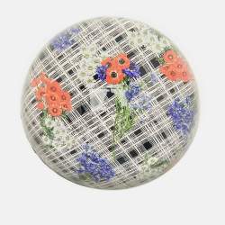 Pre Owned Gucci Multicolor Floral Glass Dome Paperweight