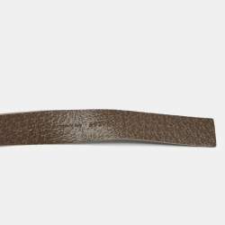 Pre Owned Gucci Brown Leather and Web Pet Harness M