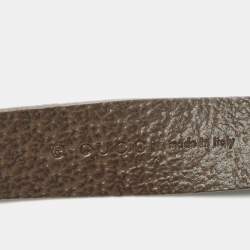 Pre Owned Gucci Brown Leather and Web Pet Harness S
