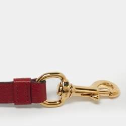 Pre Owned Gucci Red Leather Small/Medium Pet Leash