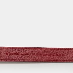 Pre Owned Gucci Red Leather Small/Medium Pet Leash