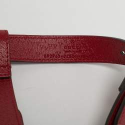 Pre Owned Gucci Red Leather Pet Harness M