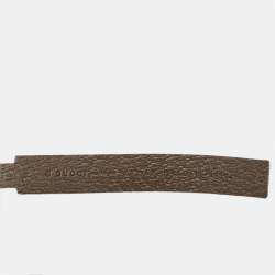 Pre Owned Gucci Brown Leather and Web Pet Harness M