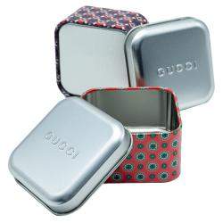 Gucci Red Wooden Storage Box With Metal Box Set Of 6