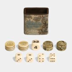 مملوكة مسبقًا Gucci Beige/Brown GG Supreme Canvas Decorative Backgammon Set