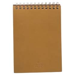 Gucci Light Brown Leather Ring Notebook