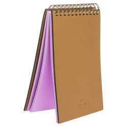 Gucci Light Brown Leather Ring Notebook