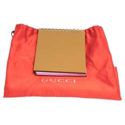 Gucci Light Brown Leather Ring Notebook