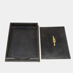 Gucci Black Lizard Desk Set