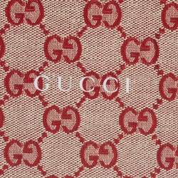 Gucci Red & Beige Monogram My Scrapbook Hardcover Notebook