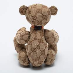 Gucci Brown Guccissima Canvas Teddy Bear