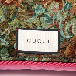 Gucci Multicolor Cat Embroidery Velvet Cushion