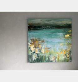 Green Lake By Hennie Van De Lande, Netherlands,2022 (100 X 100)