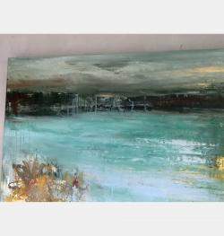 Green Lake By Hennie Van De Lande, Netherlands,2022 (100 X 100)
